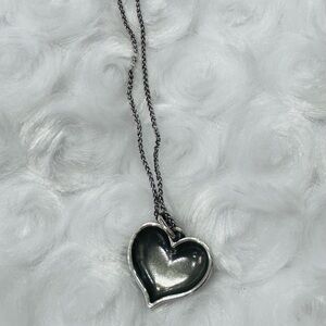 retired James Avery puffy heart necklace